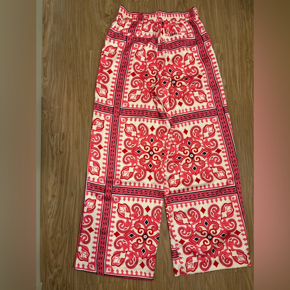 House of Harlow 1960 Red and White Patterned Trousers - Picture 3 of 4